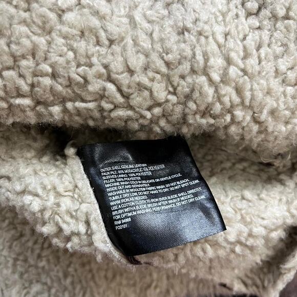 Vintage Y2K Bernardo Brown Suede Shearling Jacket with Stud Detail - Picture 5 of 6